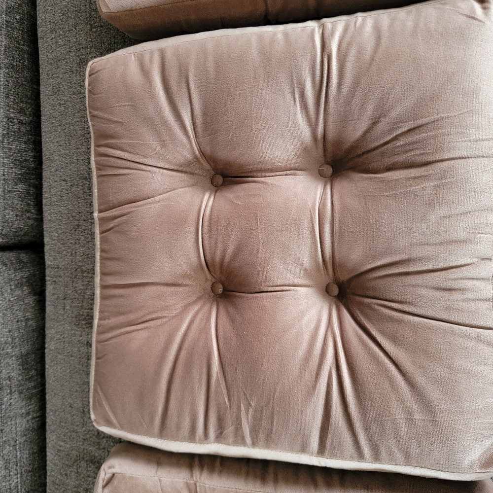Plush Tan Cushion Set - Picture 2 of 2